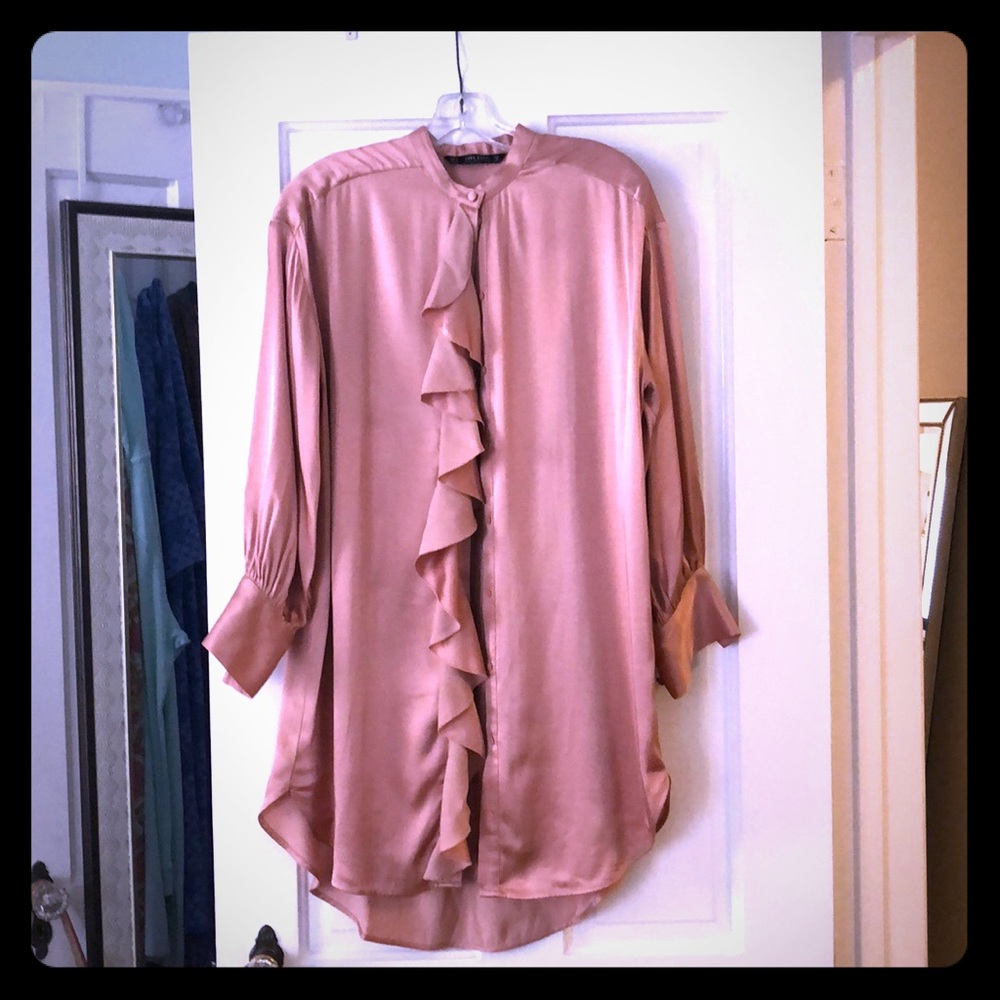 Zara romantic oversized blouse